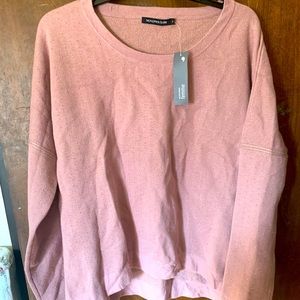 Monoprix Pink Sweater Gold Dots BNWT Medium